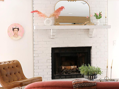 How To Paint A Brick Fireplace