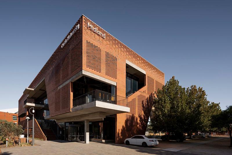 Exterior image of the bricked building at Midland Campus, Curtin University